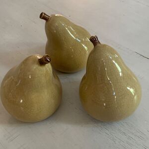 3 Ceramic Pears 